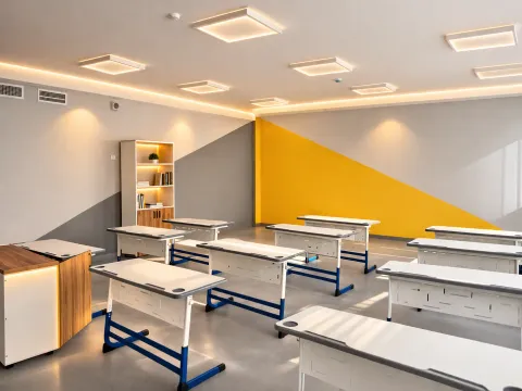 Finishing works: 900-pupil Abay School, Almaty — an SMG Corp project